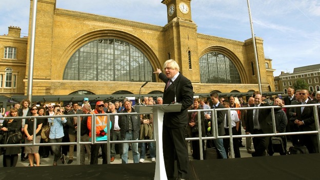 Boris Johnson at the opening of the £550 million development