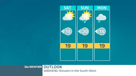 THE WEEKEND: A few showers mainly in the South-West