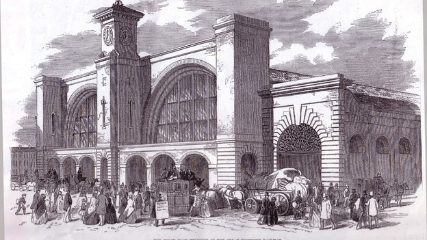 Kings Cross station as it appeared in the 1850s