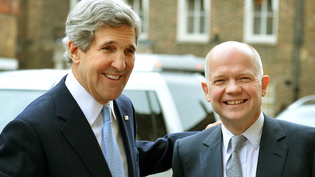 US Secretary of State John Kerry and Foreign Secretary William Hague.