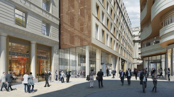 Computer simulation of the new pedestrian square