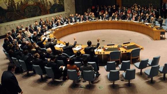 Members of the United Nations Security Council in New York vote unanimously to destroy Syria's chemical weapons.