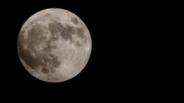 Supermoon seen over Anglesey