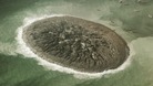 A close-up photo of the surface of the new island