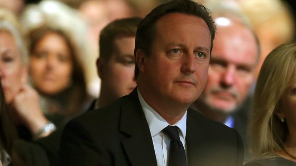 Prime Minister David Cameron at the Conservative conference in Manchester