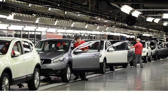 orkers at Nissan working on the Qashqai at the Nissan factory in Sunderland