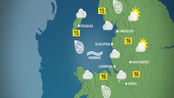 Tuesday afternoon's weather in the NW.