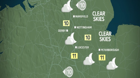 Monday night's weather