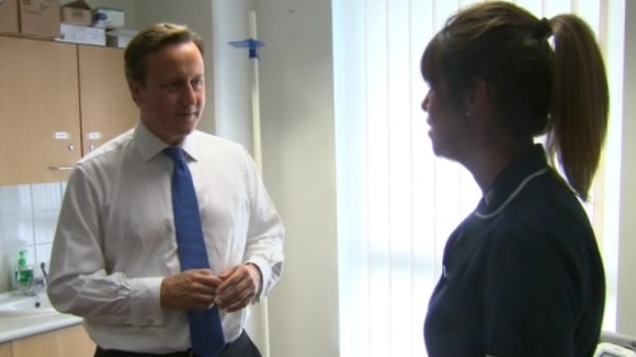 David Cameron joked his blood pressure was 'off the chart with worry' ahead of his keynote conference speech.