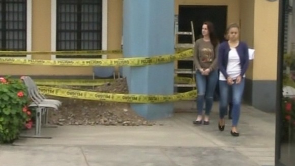 Melissa Reid and Michaella McCollum Connolly are taken from prison in Peru.