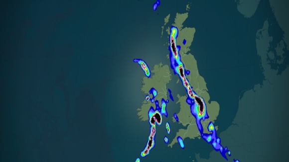 Forecast rainfall for 10am Wednesday.