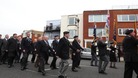 eterans laid a wreath in remembrance of those who died in the Falklands war 