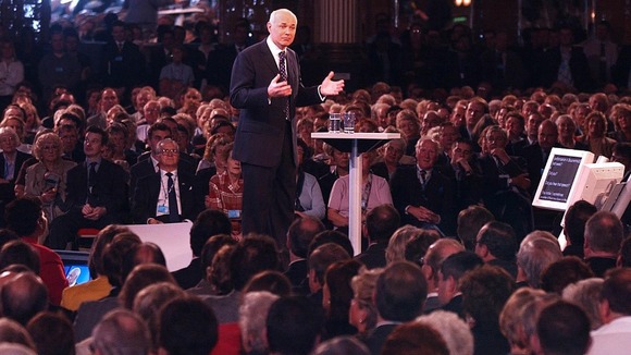 Iain Duncan Smith speaking at the Conservative Annual Conference held in Blackpool