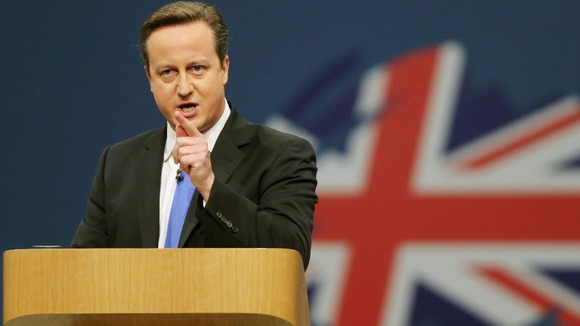 Prime Minister David Cameron makes his keynote speech