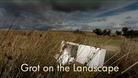 A fridge lying abandoned in the grass