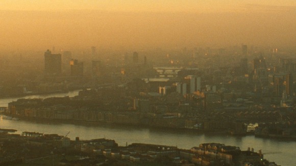 View from east London in a haze of smog