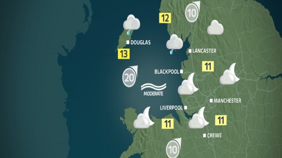 Saturday night's weather