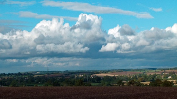 Blue skies over Hathern, Leicestershire.