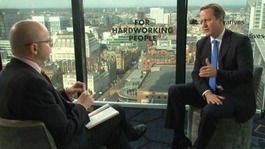 Adrian Masters interviewing David Cameron