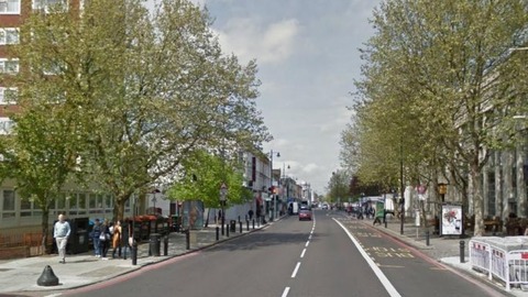 Stoke Newington Road near the junction of Princess May Road