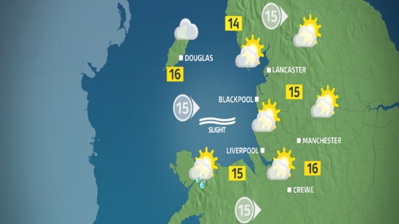 Tuesday afternoon's weather in the NW.