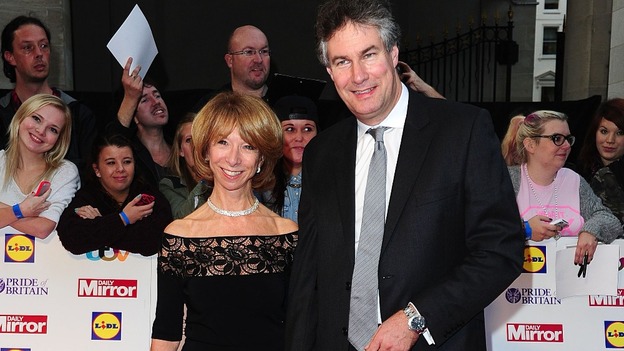 Cornation Street actress Helen Worth and husband Trevor Dawson arriving at the Pride of Britain Awards