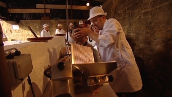 The traditional ox roasting is an important part of the festival.