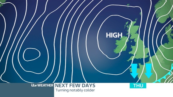 A Cold Front will sink south pulling in cooler air