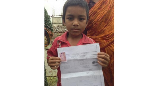 Seven-year-old Rubel's father died in the Dhaka factory collapse