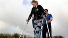 Claire Lomas training for the marathon in her Rewalk suit
