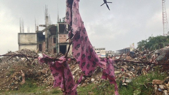 Aftermath of Bangladesh factory collapse pictured.