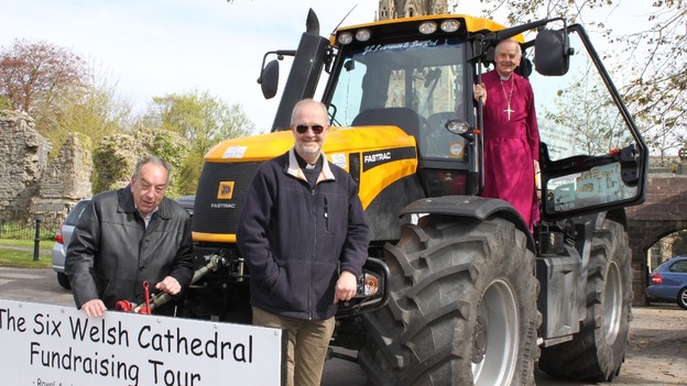 Tractor and men of the church