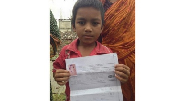 Seven-year-old Rubel's father died in the Dhaka factory collapse.