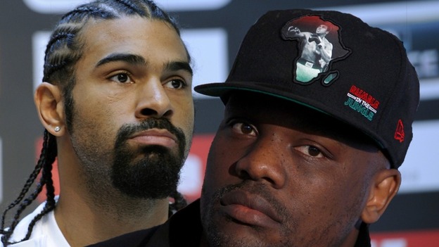 Boxers David Haye and Dereck Chisora.