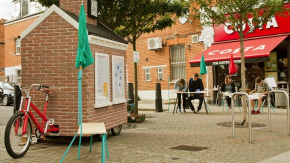 Keyes Road with the mobile square