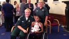 Thusha Kamaleswaran is reunited with the two paramedics who were first on the scene.