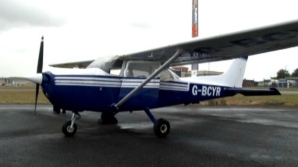 The Cessna 172 light aircraft that passenger John Wildey landed.