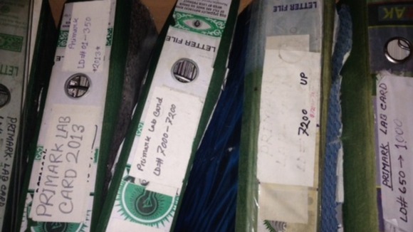 Files labelled Primark were found at the factory which was gutted in a fatal fire