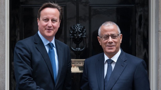 Prime Minister David Cameron and Libyan Prime Minister Ali Zeidan pictured in September.