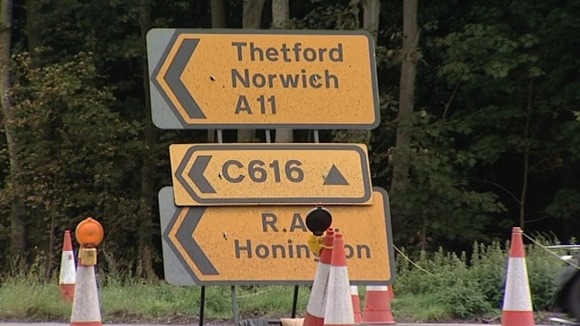 The closure is part of the A11 dualling project