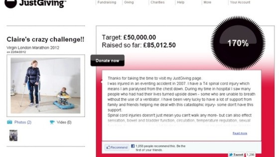Claire's 'KistGiving' page