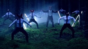 A scene from the video for pop single What Does The Fox Say? by Ylvis