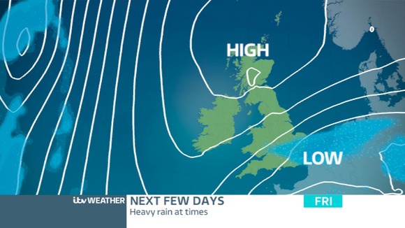 Low Pressure sending unsettled weather our way