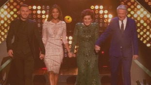 The X Factor judges take to the stage on last night's show.