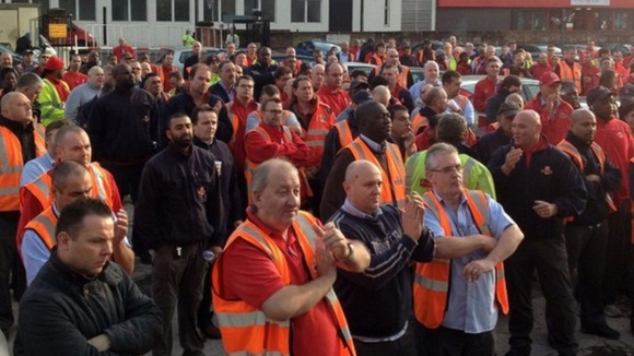 Communication Workers Union (CWU) members at the Mount Pleasant Royal Mail site had a mass meeting this morning.