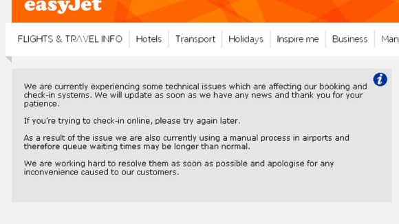 easyJet website has crashed.