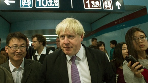London Mayor Boris Johnson took a trip on Beijing's Metro to see how commuters move about the city.
