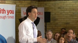 Ed Miliband at a question and answer session in Harlow 