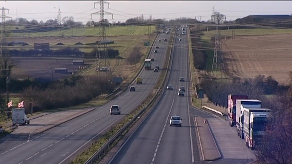 The A47 runs from Great Yarmouth to the Midlands