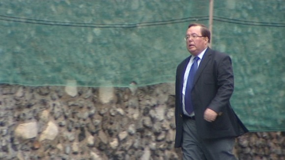 Michael Souter arriving at Norwich Crown Court